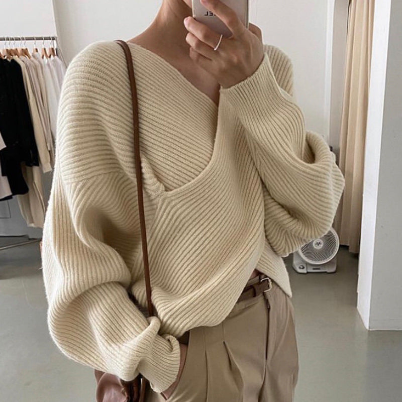 BNOIR | Pull en tricot croisé chic LuvaParis