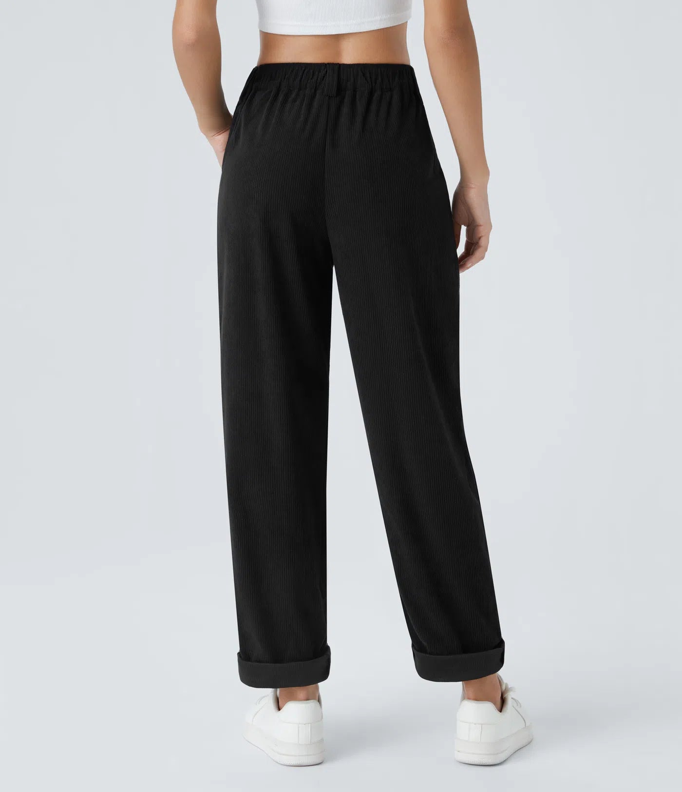 Émile – Pantalon velours côtelé avec poches - Noir LuvaParis
