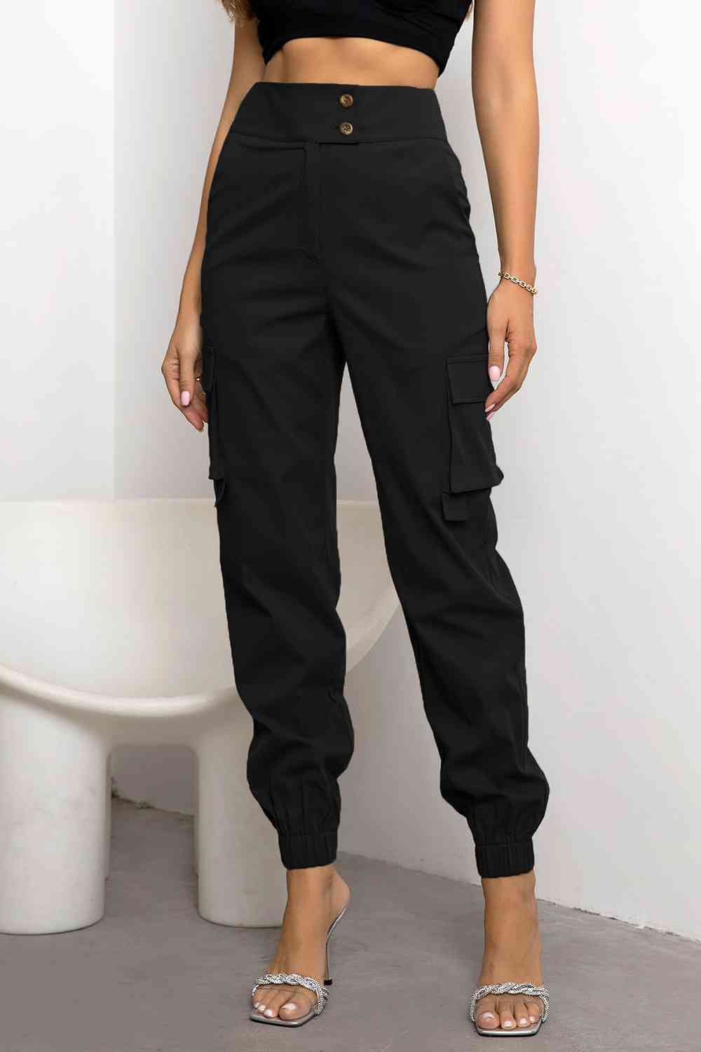 Natasha – Pantalon cargo taille haute pour femme LuvaParis