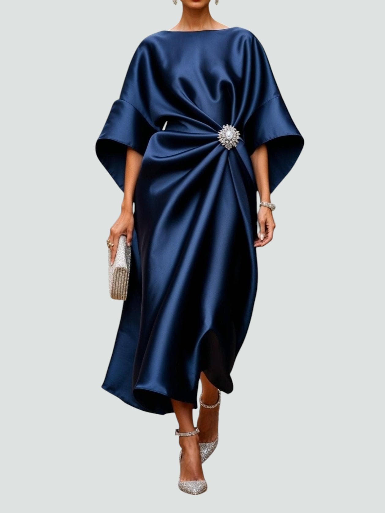 Albertine – Robe longue élégante en satin LuvaParis