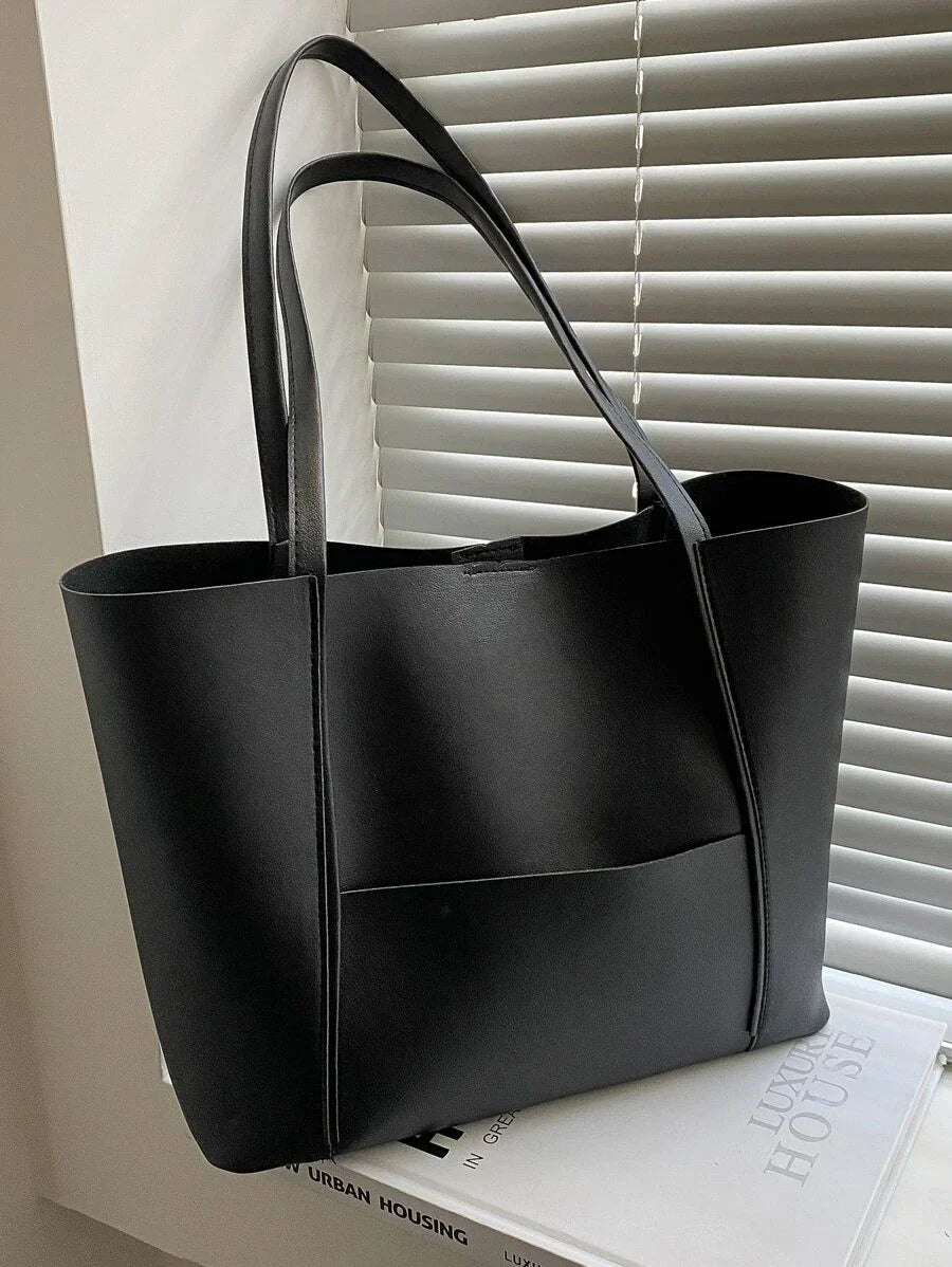 Sac cabas pour femme en cuir avec poignée supérieure – Simple, chic et grande capacité LuvaParis