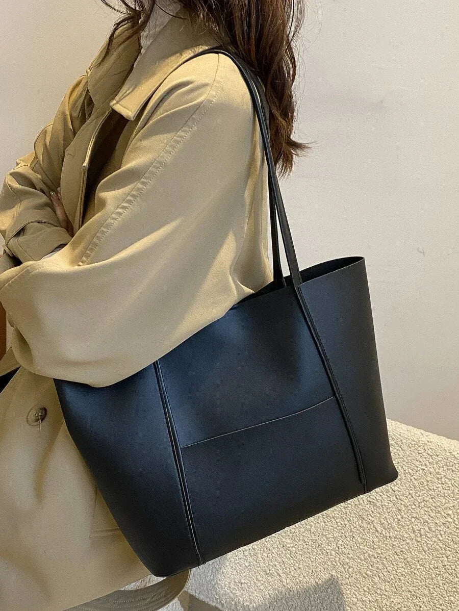 Sac cabas pour femme en cuir avec poignée supérieure – Simple, chic et grande capacité LuvaParis
