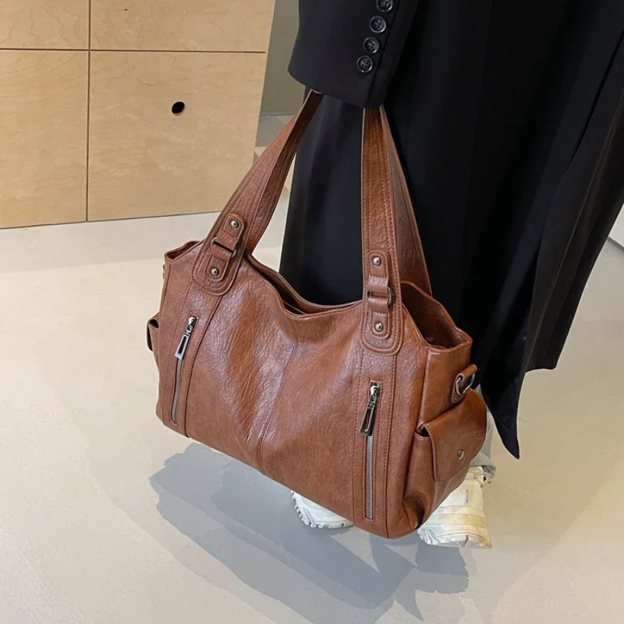 Sac à bandoulière pour femme – Multi-poches avec détails zippés LuvaParis