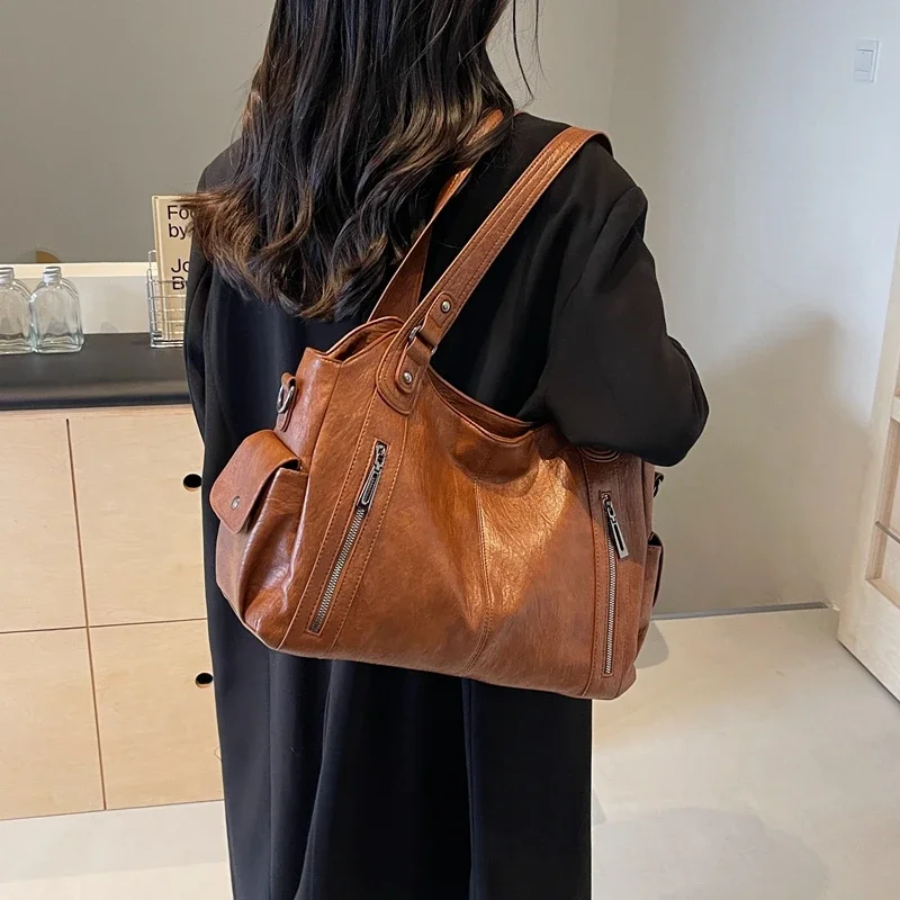 Sac à bandoulière pour femme – Multi-poches avec détails zippés LuvaParis