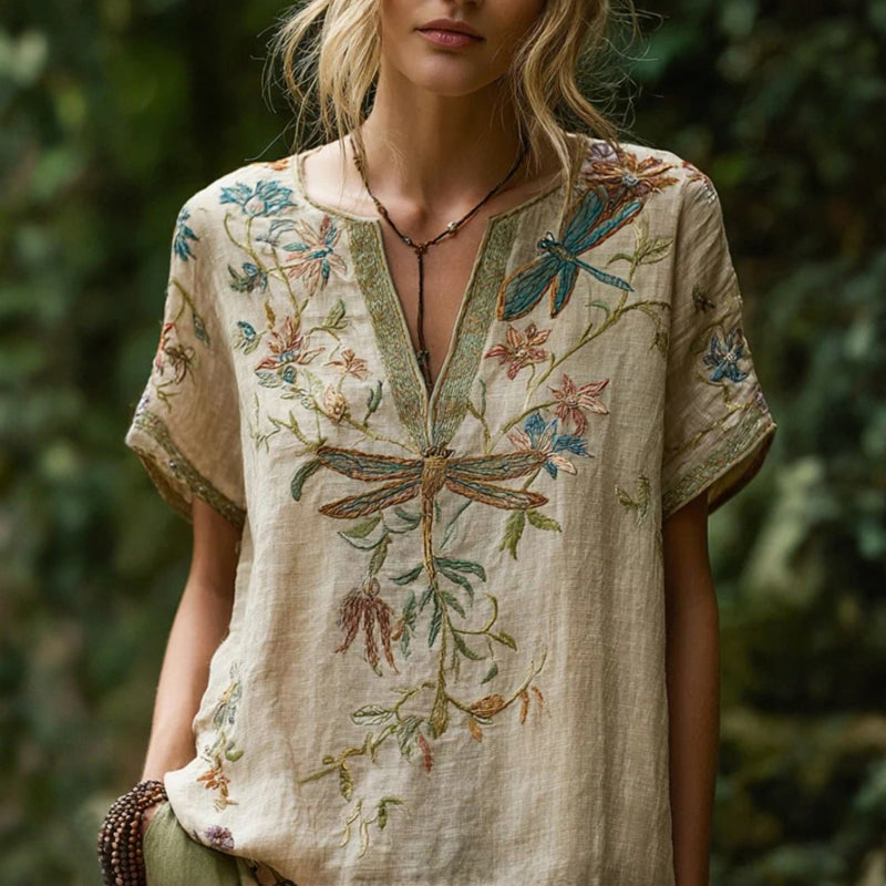 Blouse À Imprimé Floral Vintage LuvaParis