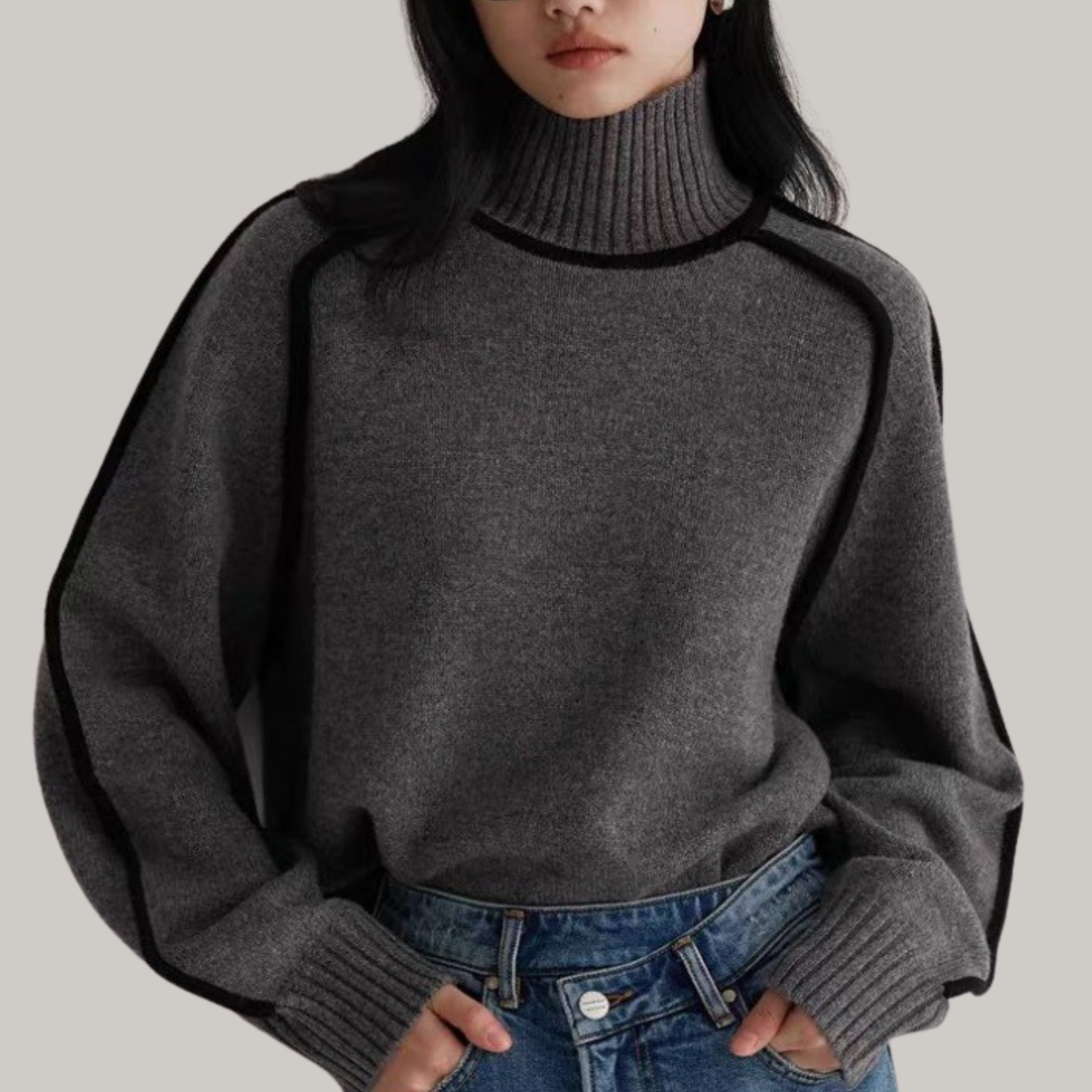 BNOIR | Pull à col roulé confortable LuvaParis