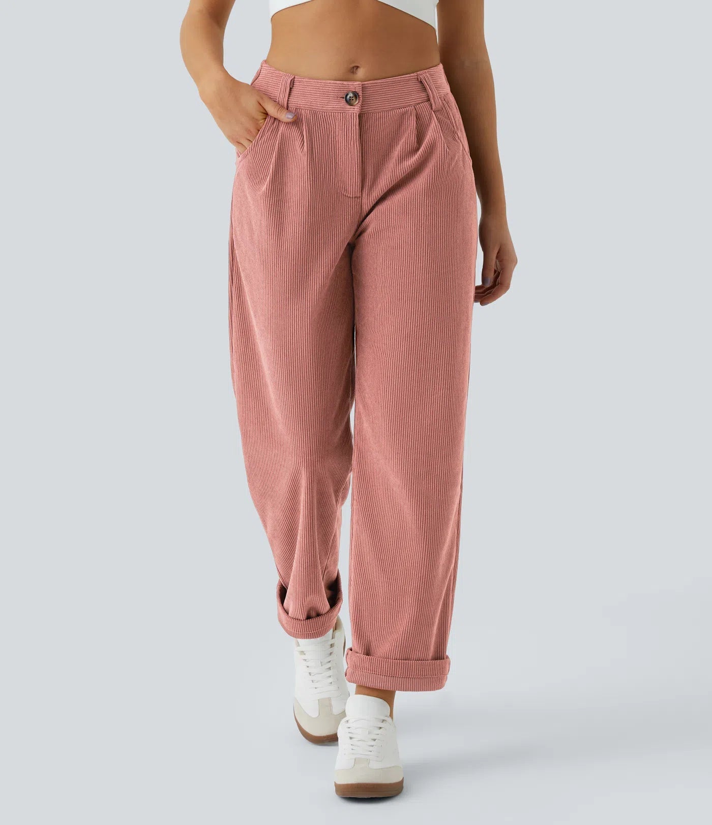 Émile – Pantalon velours côtelé avec poches - Desert Sand LuvaParis