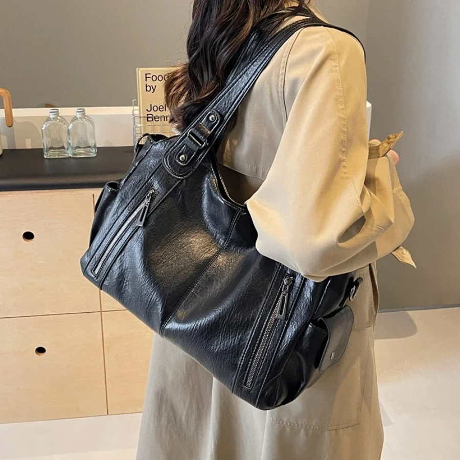 Sac à bandoulière pour femme – Multi-poches avec détails zippés LuvaParis