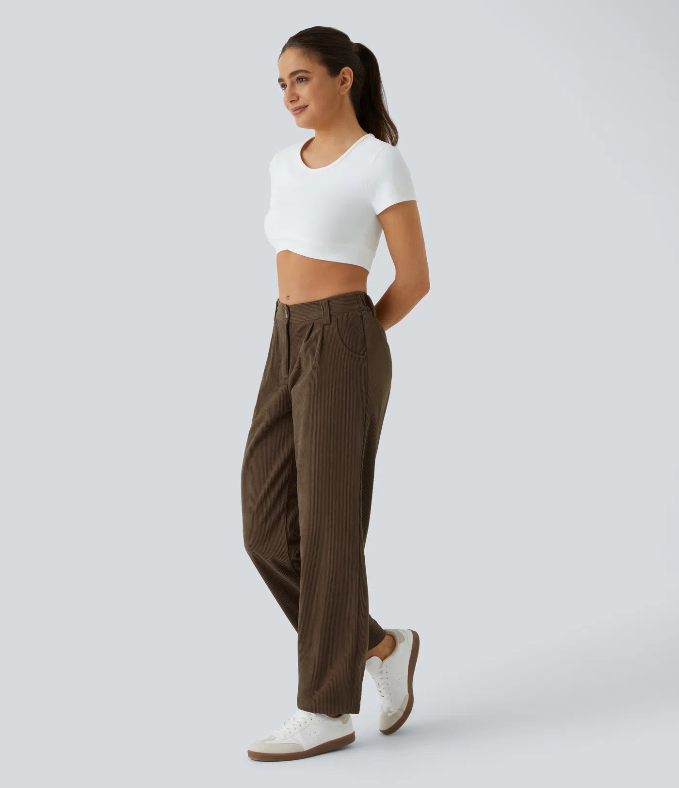 Émile – Pantalon velours côtelé avec poches - Demitasse LuvaParis