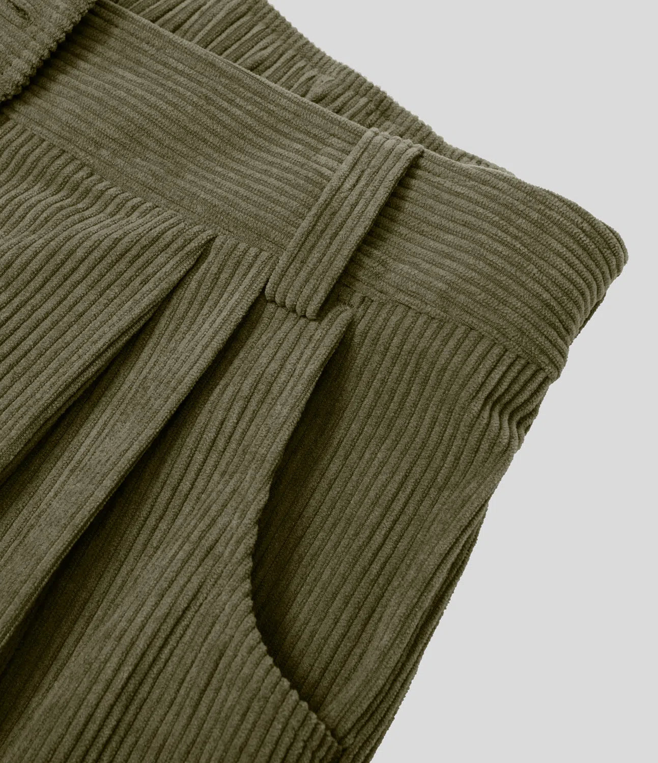 Émile – Pantalon velours côtelé avec poches - Icy Bamboo Green LuvaParis