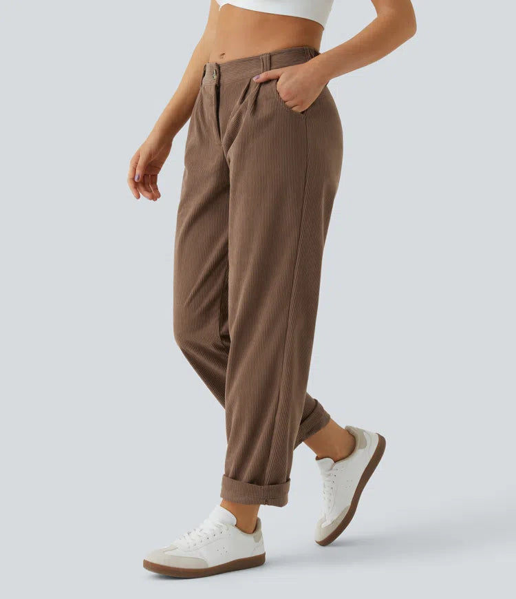 Émile – Pantalon velours côtelé avec poches - Acorn LuvaParis