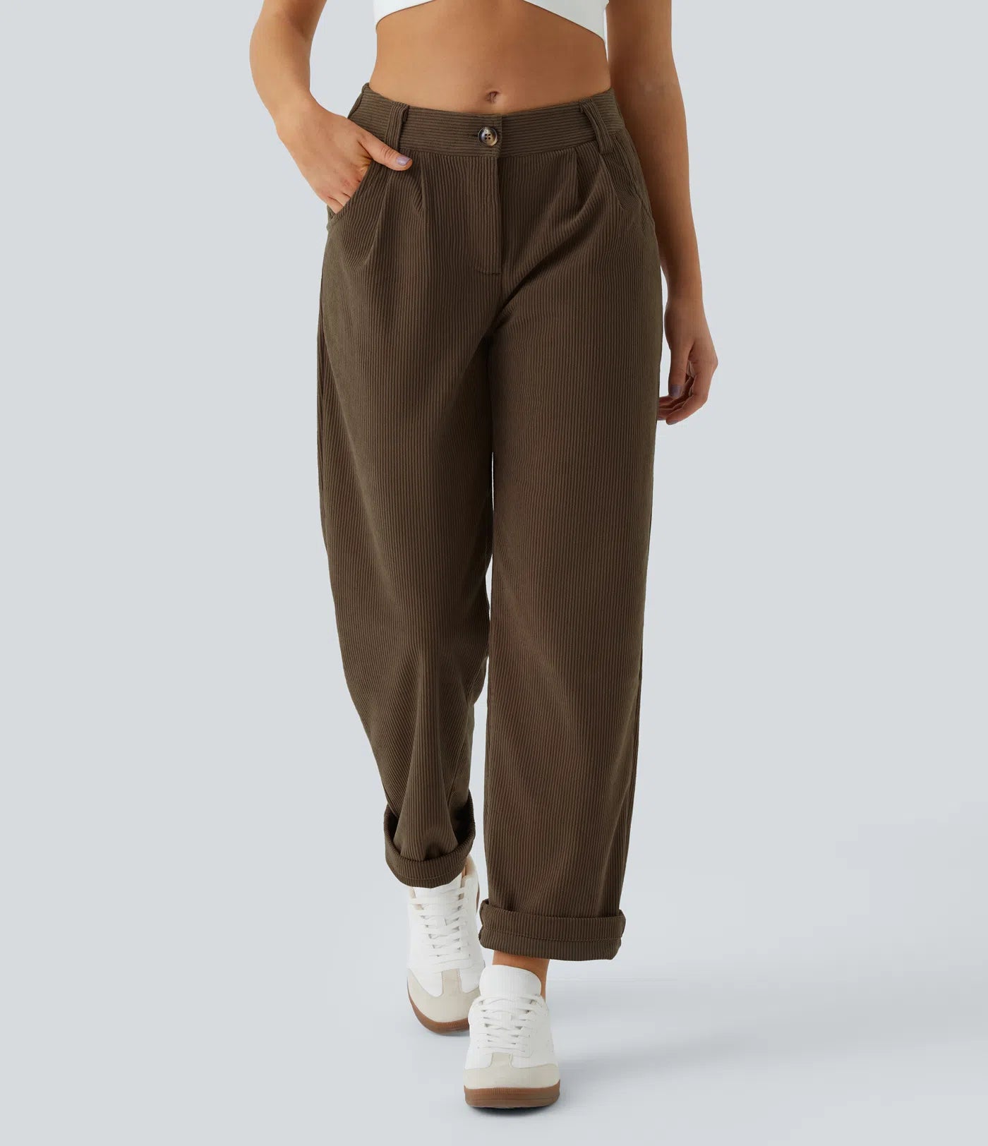 Émile – Pantalon velours côtelé avec poches - Demitasse LuvaParis