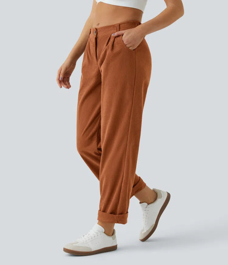 Émile – Pantalon velours côtelé avec poches - Bombay Brown LuvaParis
