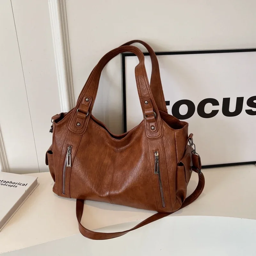 Sac à bandoulière pour femme – Multi-poches avec détails zippés LuvaParis