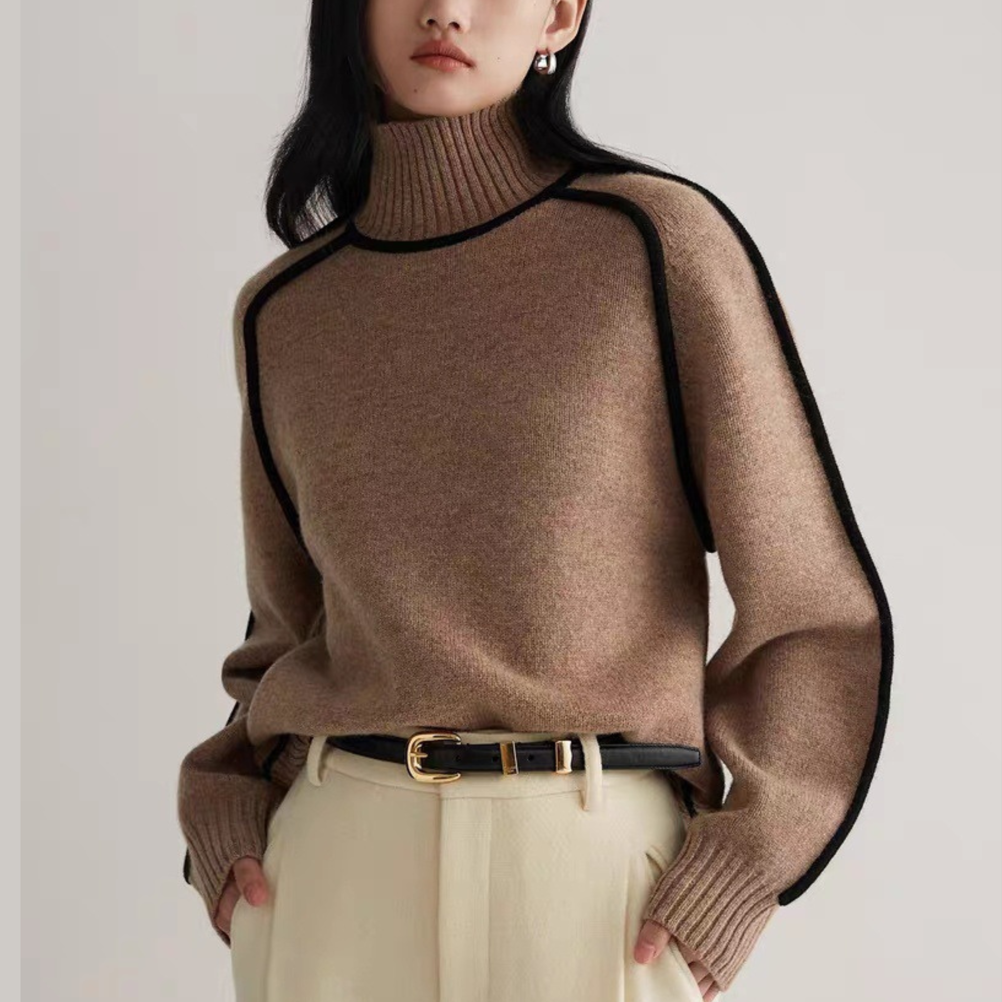 BNOIR | Pull à col roulé confortable LuvaParis