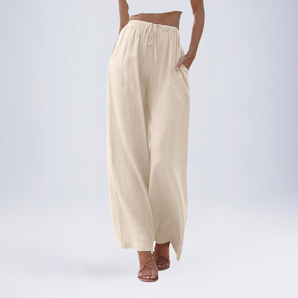 Isla | Pantalon taille haute à jambes larges LuvaParis
