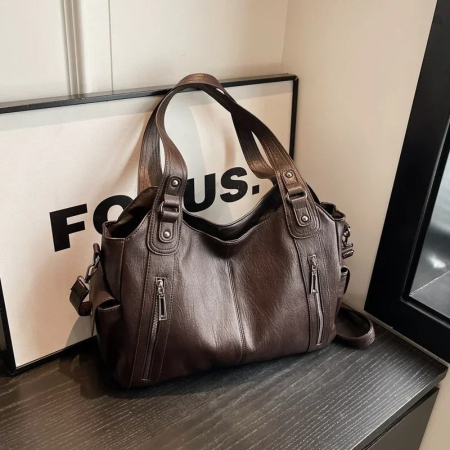Sac à bandoulière pour femme – Multi-poches avec détails zippés LuvaParis