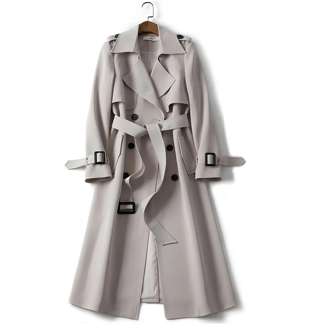 Vespara – Trench-coat élégant au style intemporel gris – LuvaParis