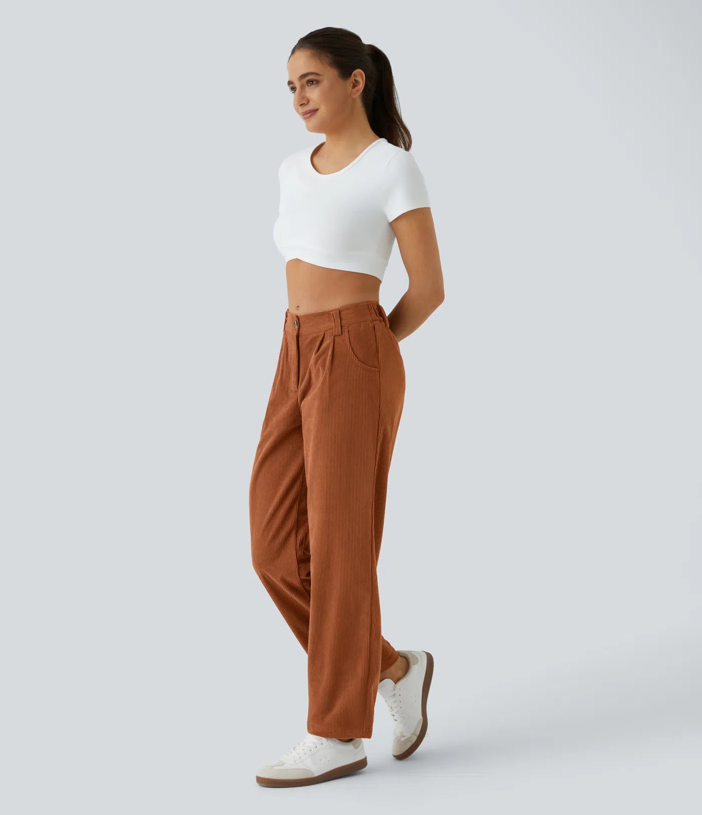 Émile – Pantalon velours côtelé avec poches - Bombay Brown LuvaParis