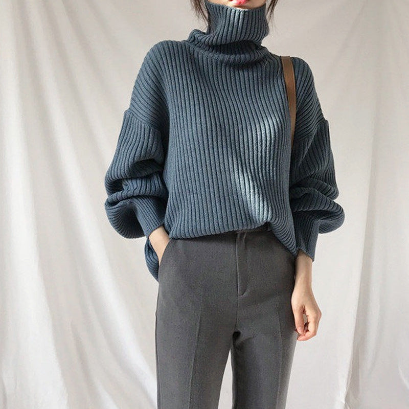 BNOIR | Luxe Pull à col roulé et à manches ballon LuvaParis