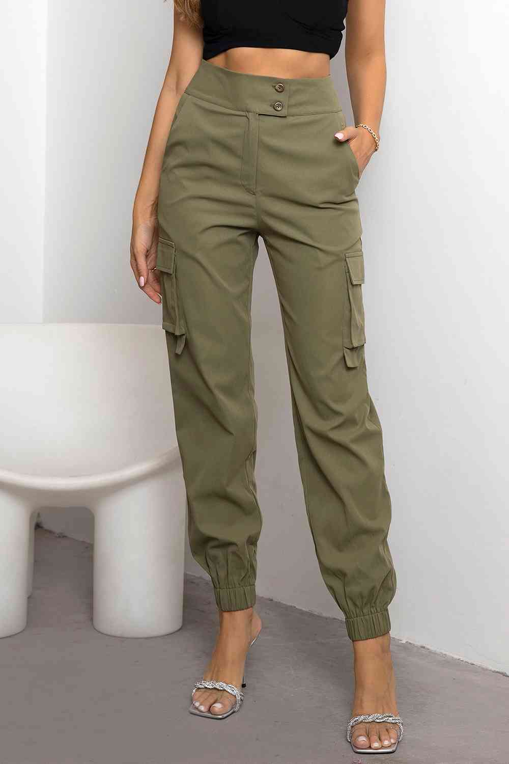Natasha – Pantalon cargo taille haute pour femme LuvaParis