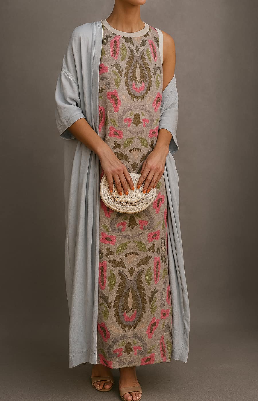 AURELIA | Robe longue élégante avec étole Luvaparis