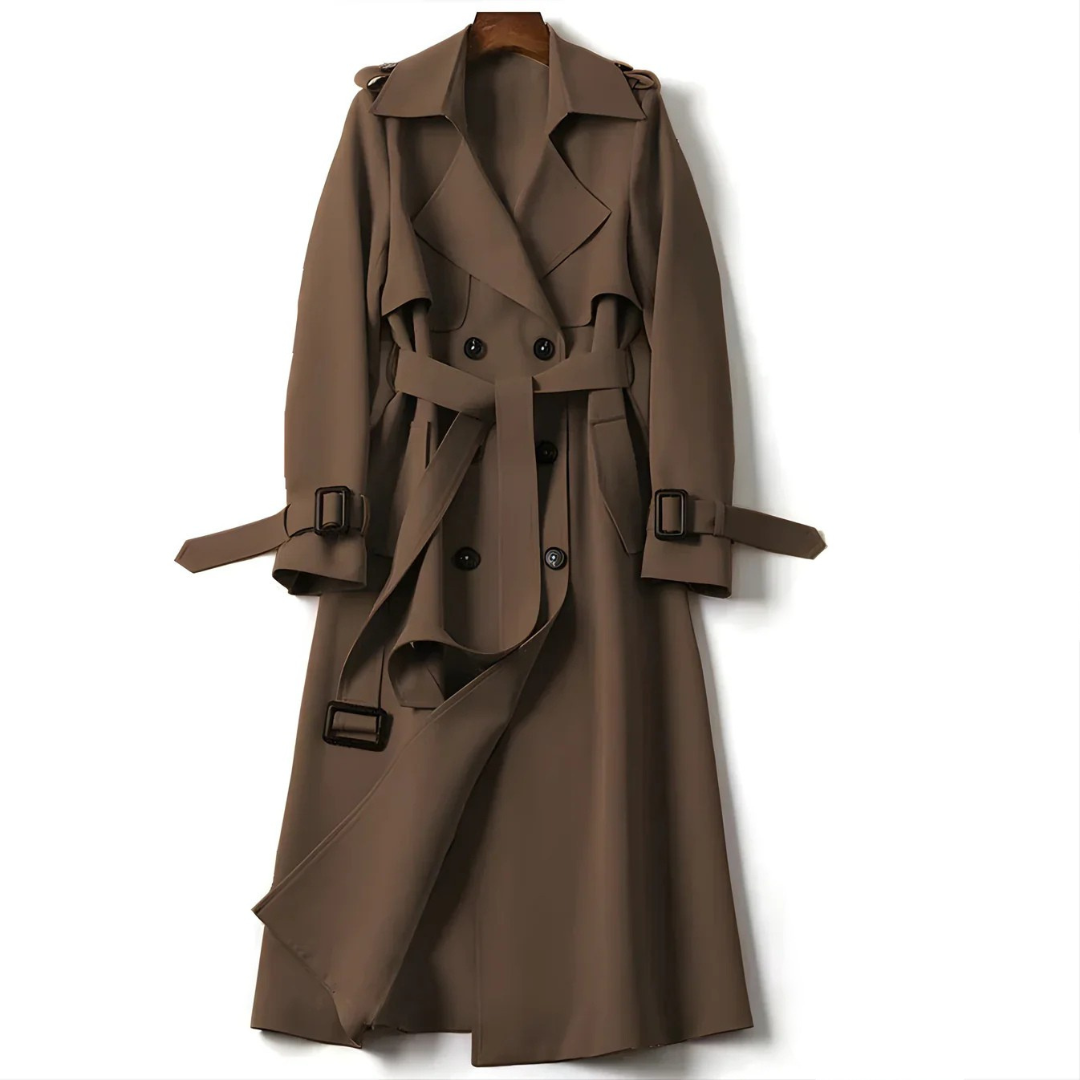 Vespara – Trench-coat élégant au style intemporel café – LuvaParis