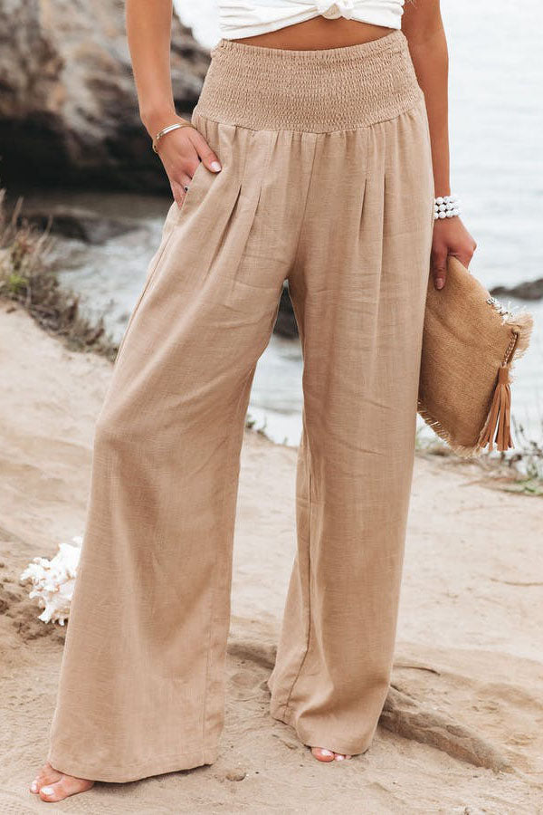 Pantalon en lin décontracté pour femme LuvaParis