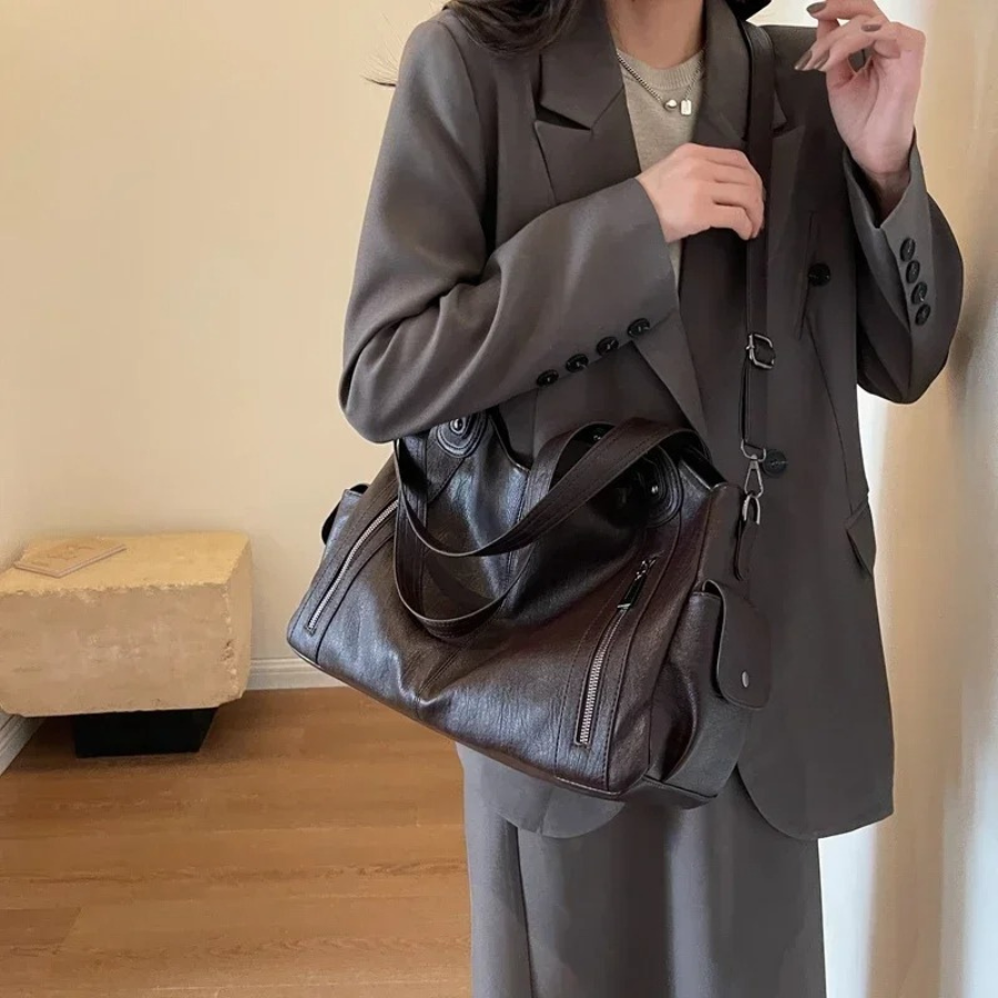 Sac à bandoulière pour femme – Multi-poches avec détails zippés LuvaParis