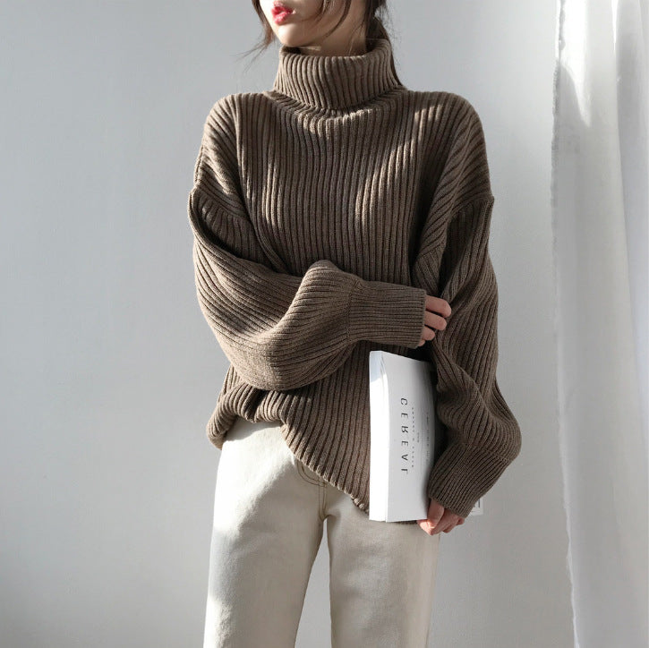 BNOIR | Luxe Pull à col roulé et à manches ballon LuvaParis