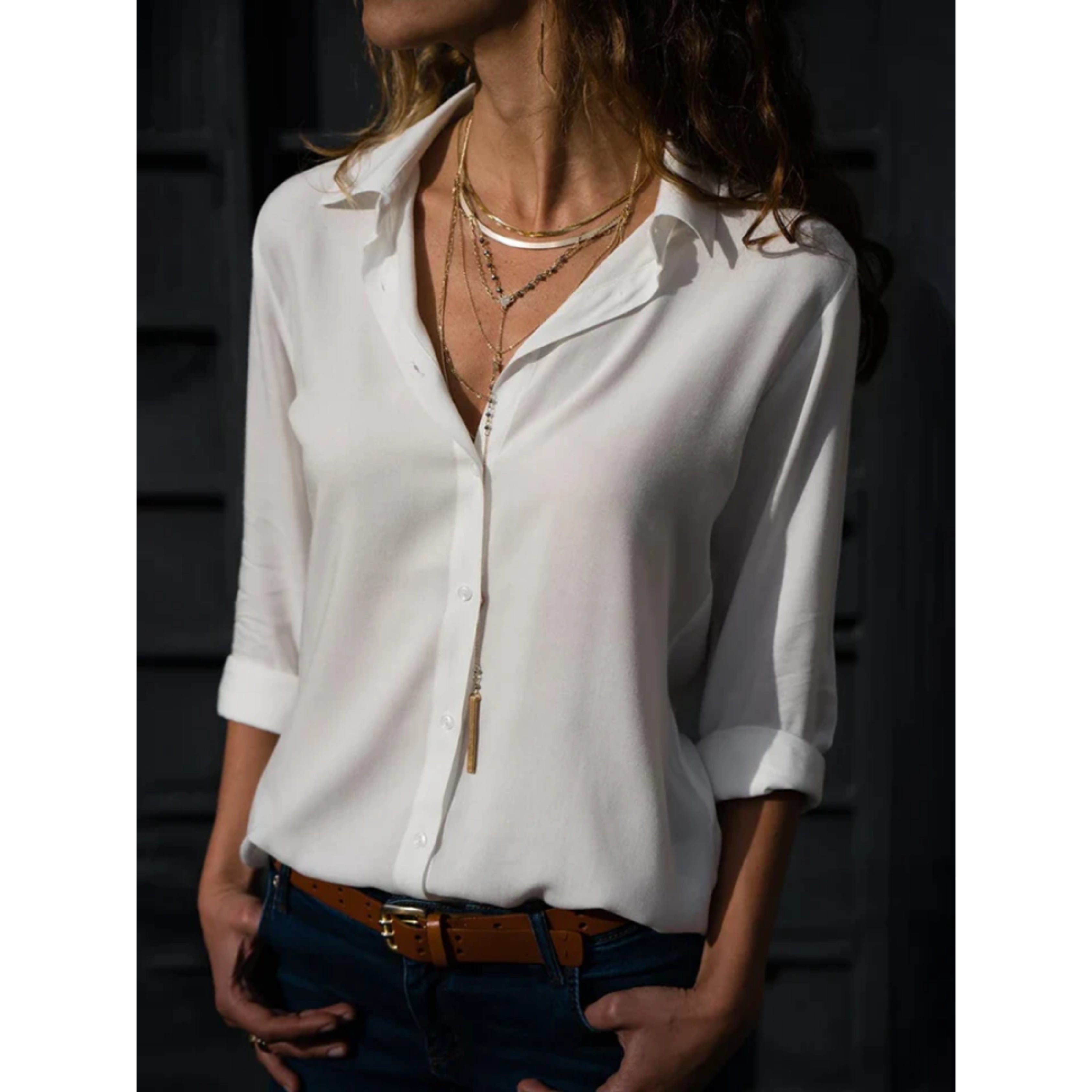Blouse Femme à Manches Longues Flora – Élégance Intemporelle & Confort Quotidien LuvaParis