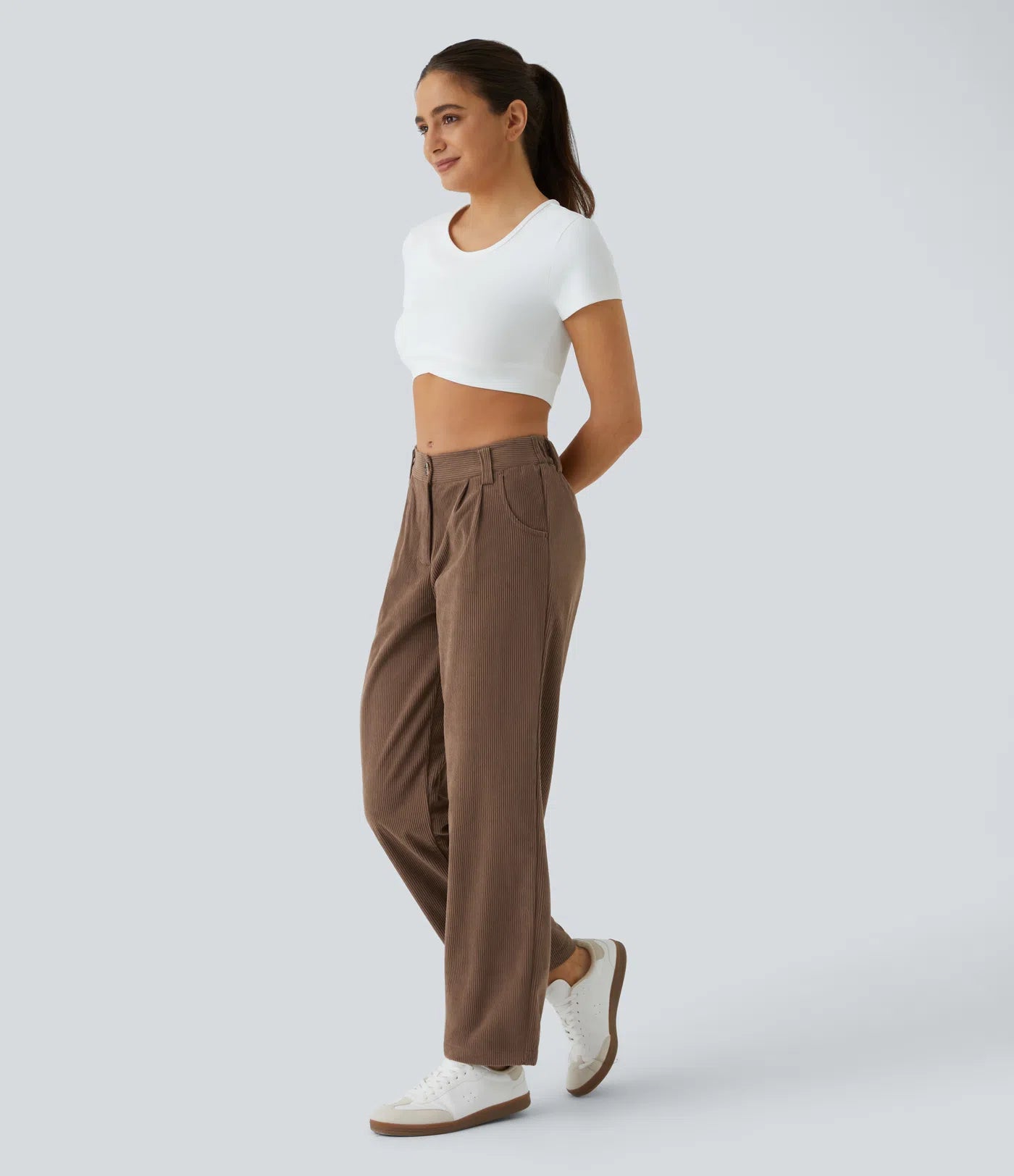 Émile – Pantalon velours côtelé avec poches - Acorn LuvaParis