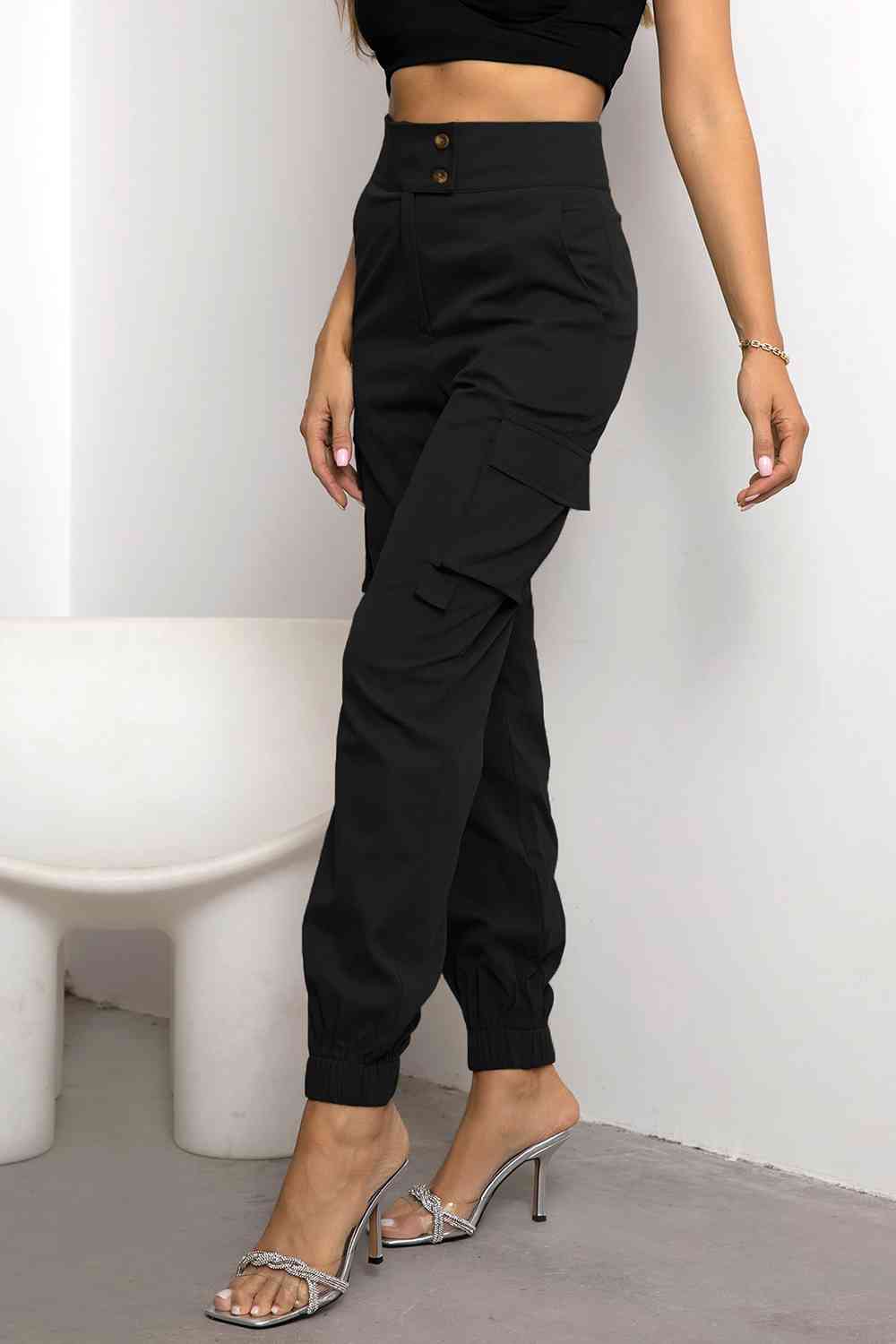 Natasha – Pantalon cargo taille haute pour femme LuvaParis