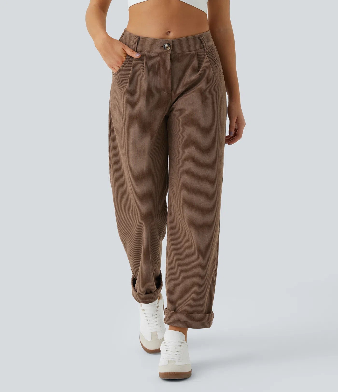 Émile – Pantalon velours côtelé avec poches - Acorn LuvaParis