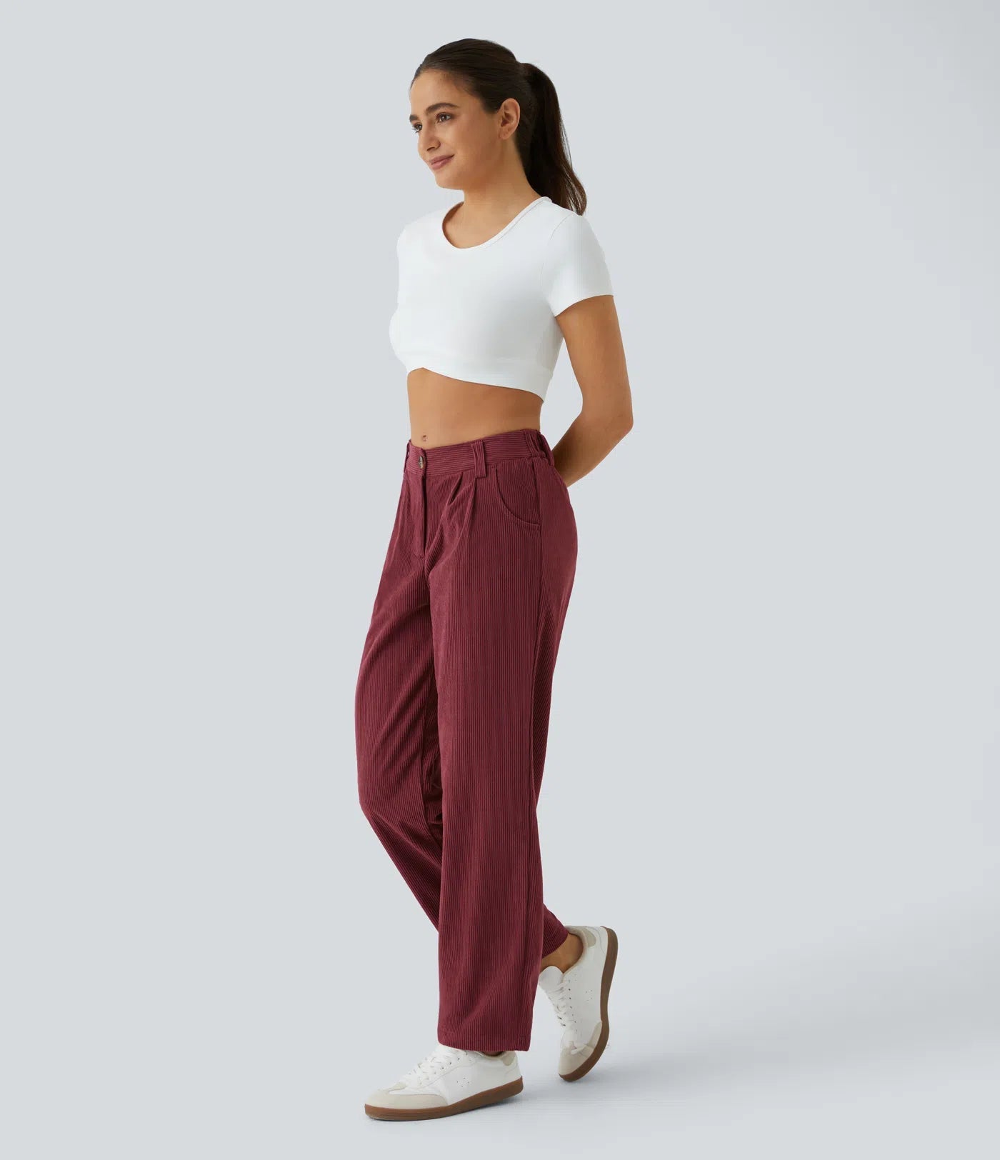 Émile – Pantalon velours côtelé avec poches - Pomegranate LuvaParis