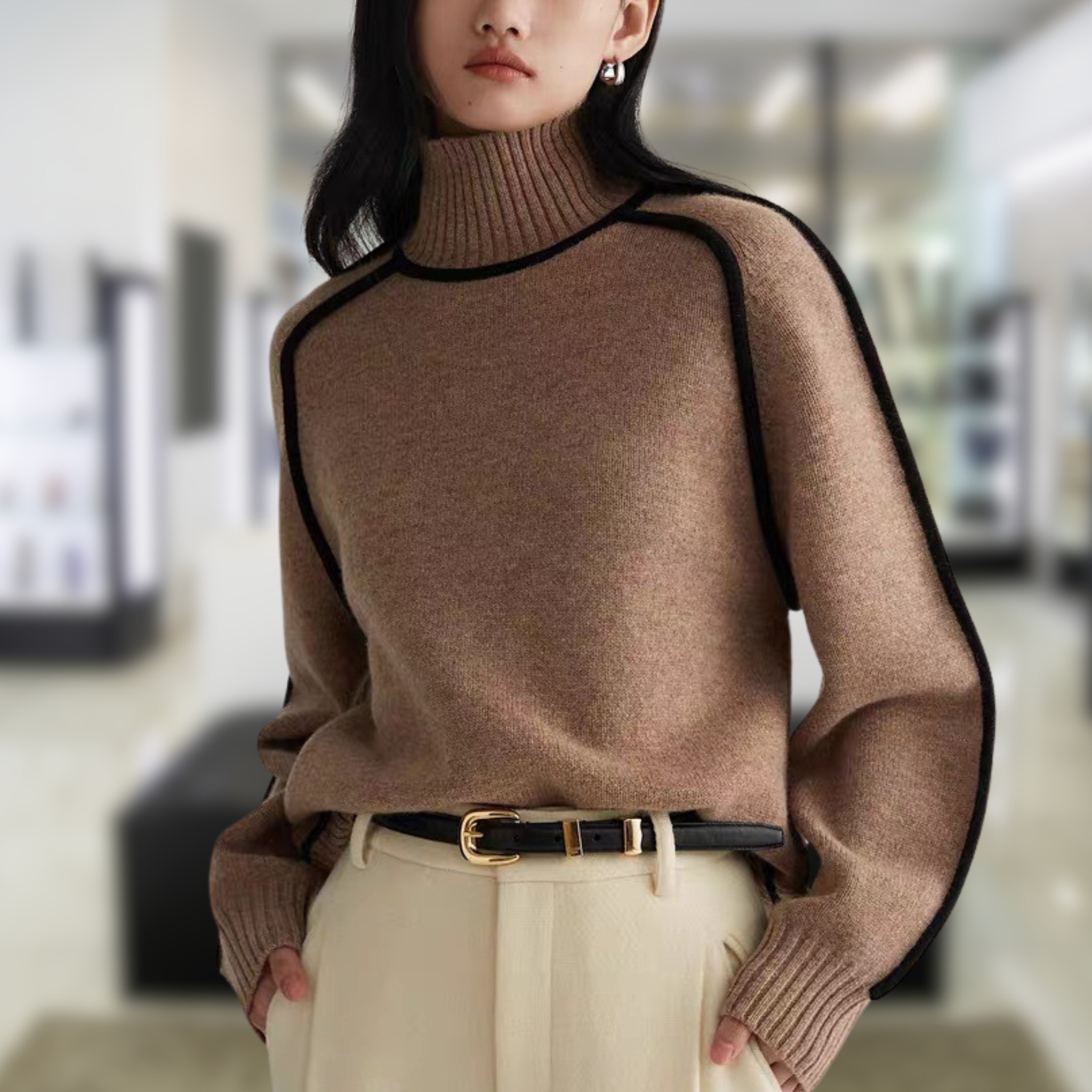BNOIR | Pull à col roulé confortable LuvaParis
