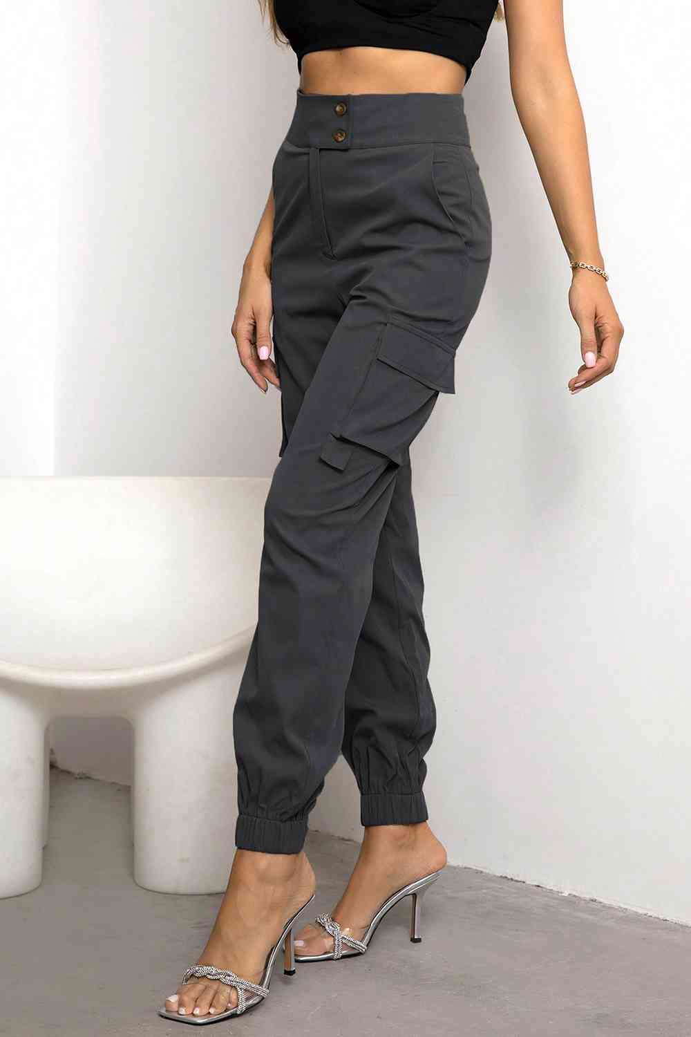 Natasha – Pantalon cargo taille haute pour femme LuvaParis