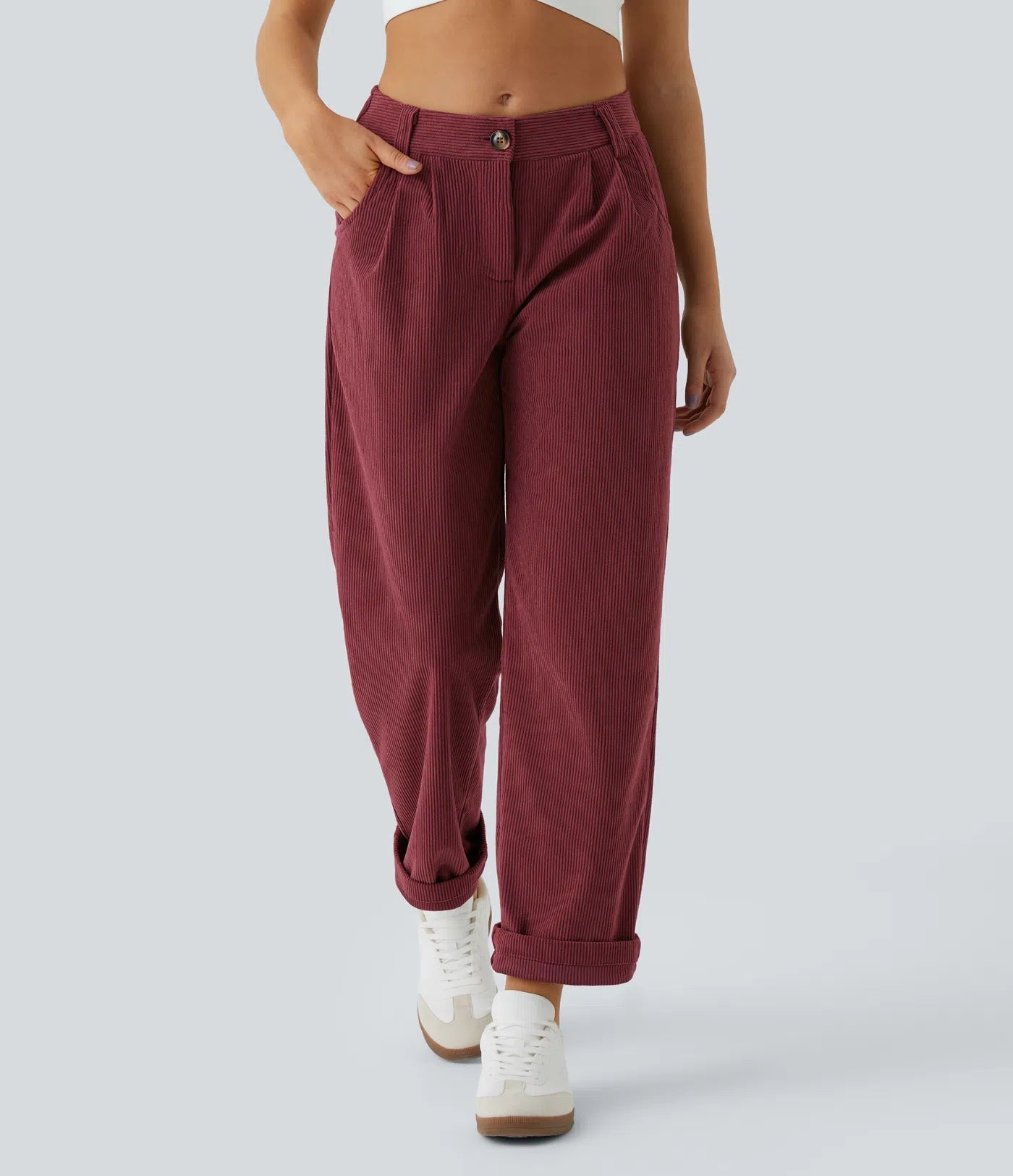 Émile – Pantalon velours côtelé avec poches - Pomegranate LuvaParis