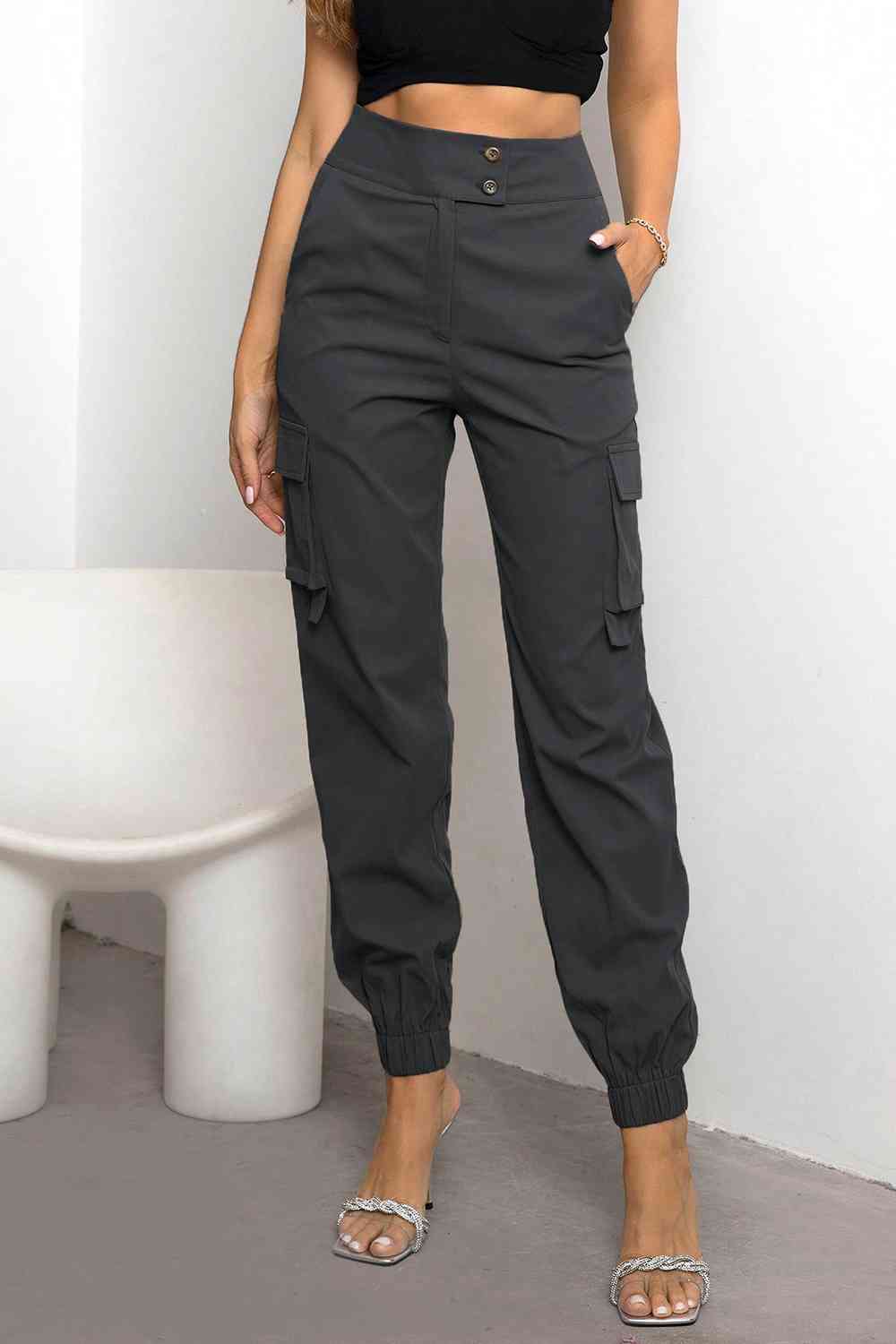 Natasha – Pantalon cargo taille haute pour femme LuvaParis