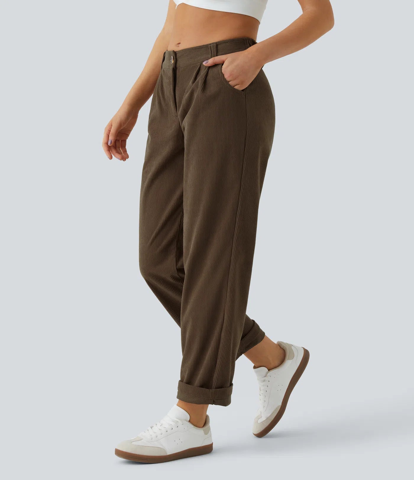 Émile – Pantalon velours côtelé avec poches - Demitasse LuvaParis