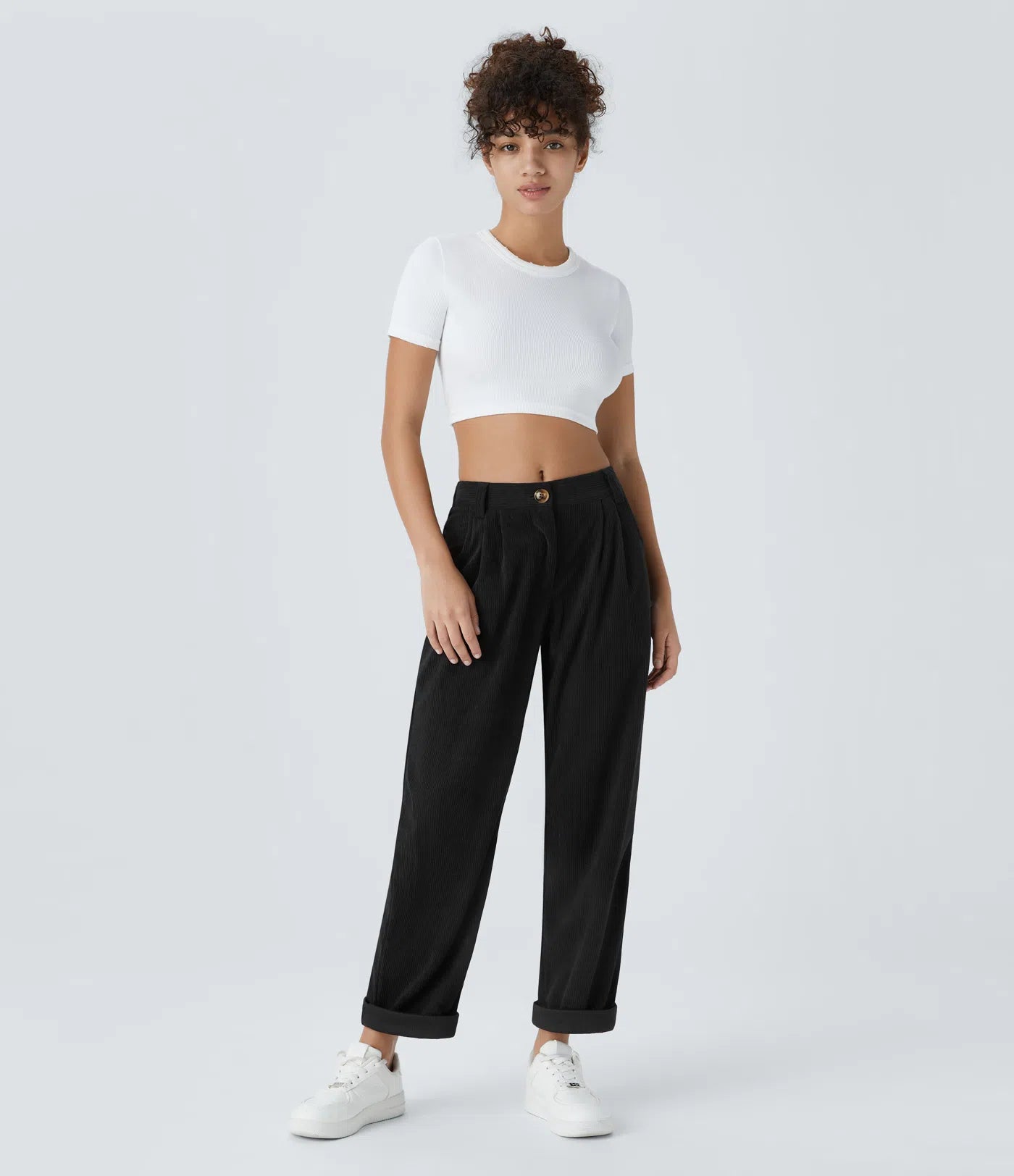 Émile – Pantalon velours côtelé avec poches - Noir LuvaParis