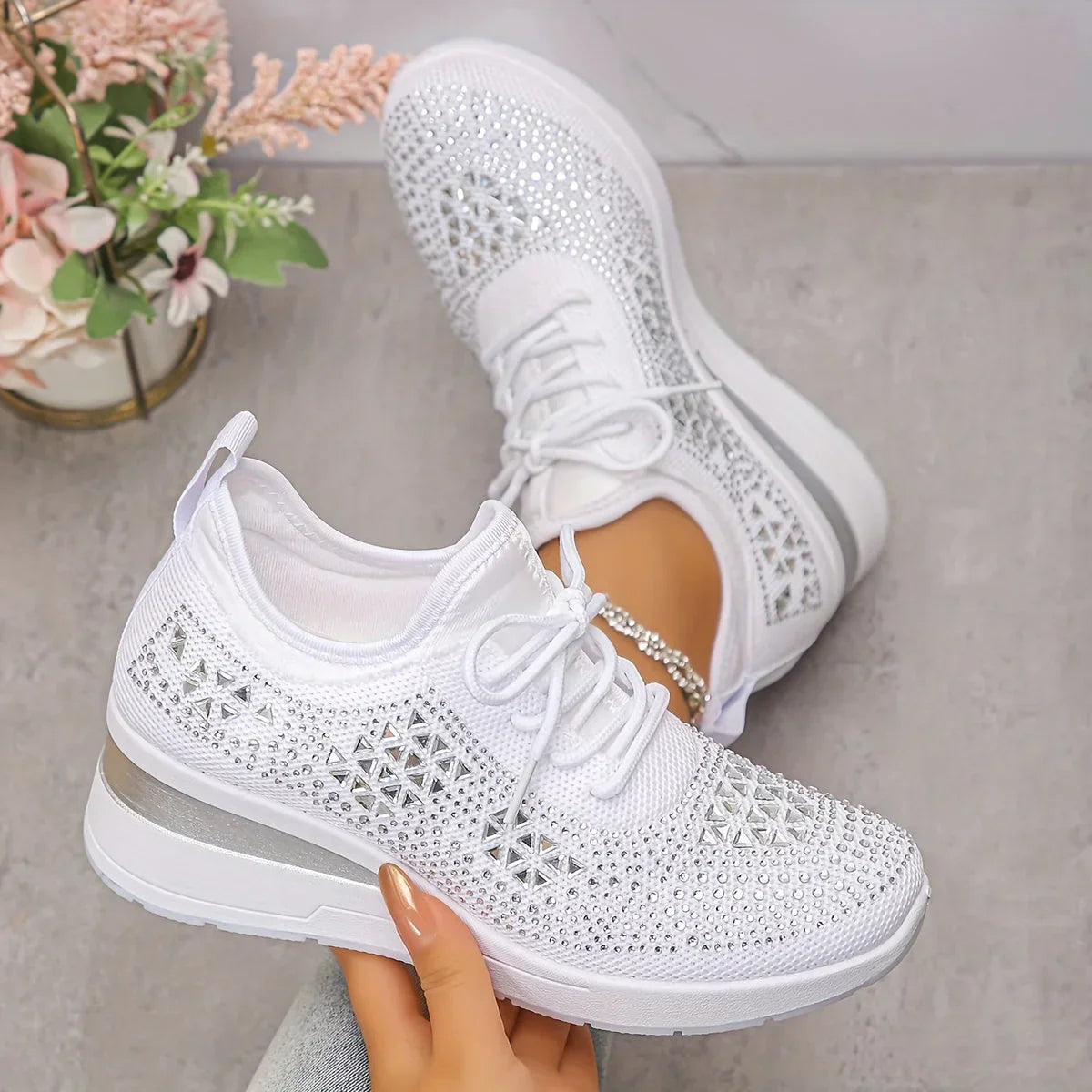 Giselle – Baskets orthopédiques avec strass scintillants LuvaParis