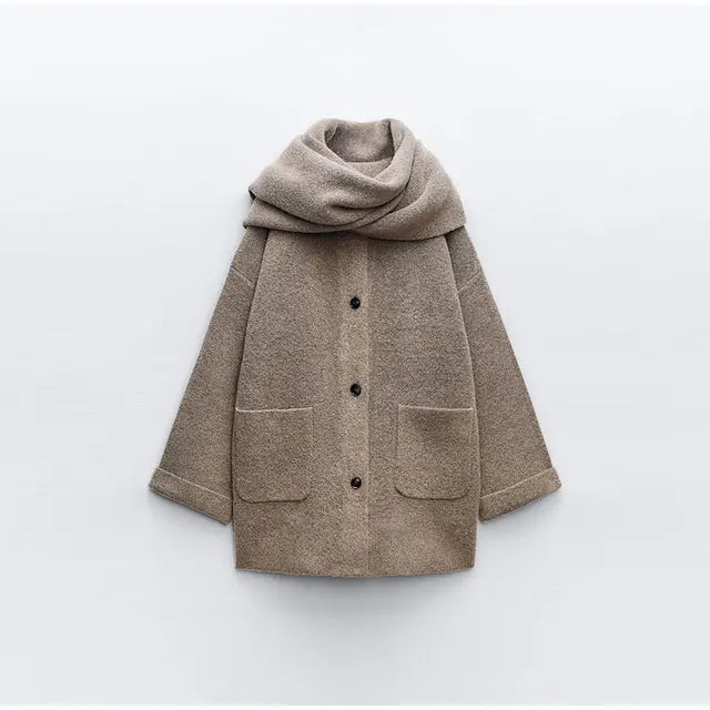 Elisa | Manteau Écharpe LuvaParis