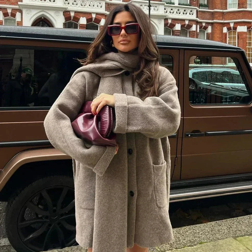 Elisa | Manteau Écharpe LuvaParis