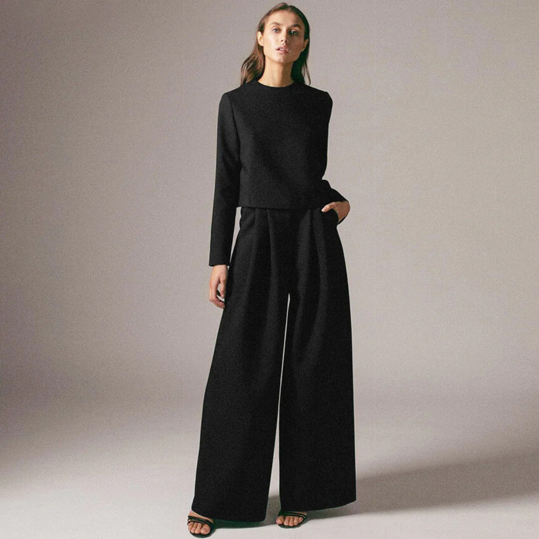 Karina – Ensemble Deux-Pièces Élégant Palazzo pour Femme LuvaParis