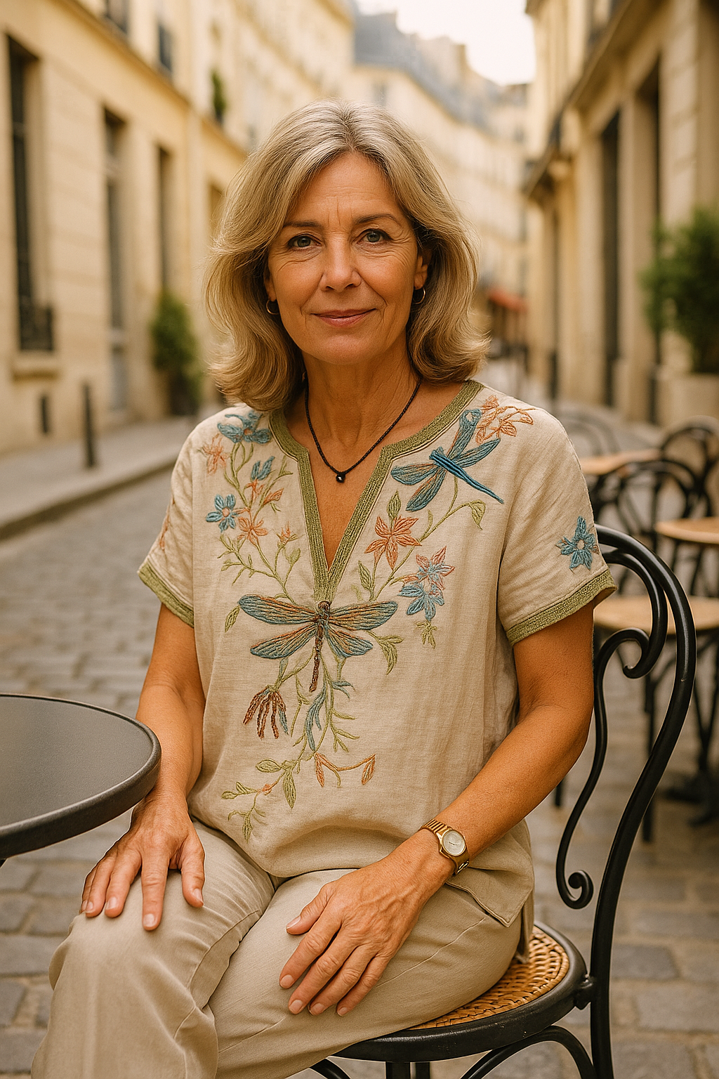 Blouse À Imprimé Floral Vintage LuvaParis