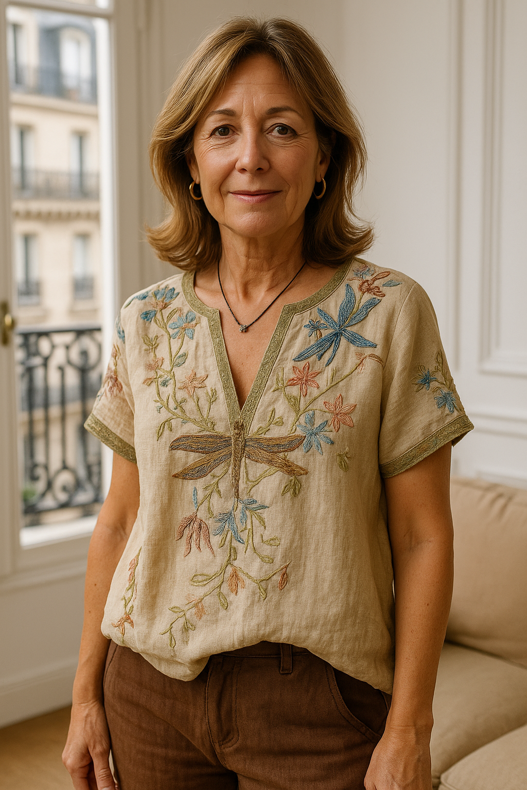 Blouse À Imprimé Floral Vintage LuvaParis