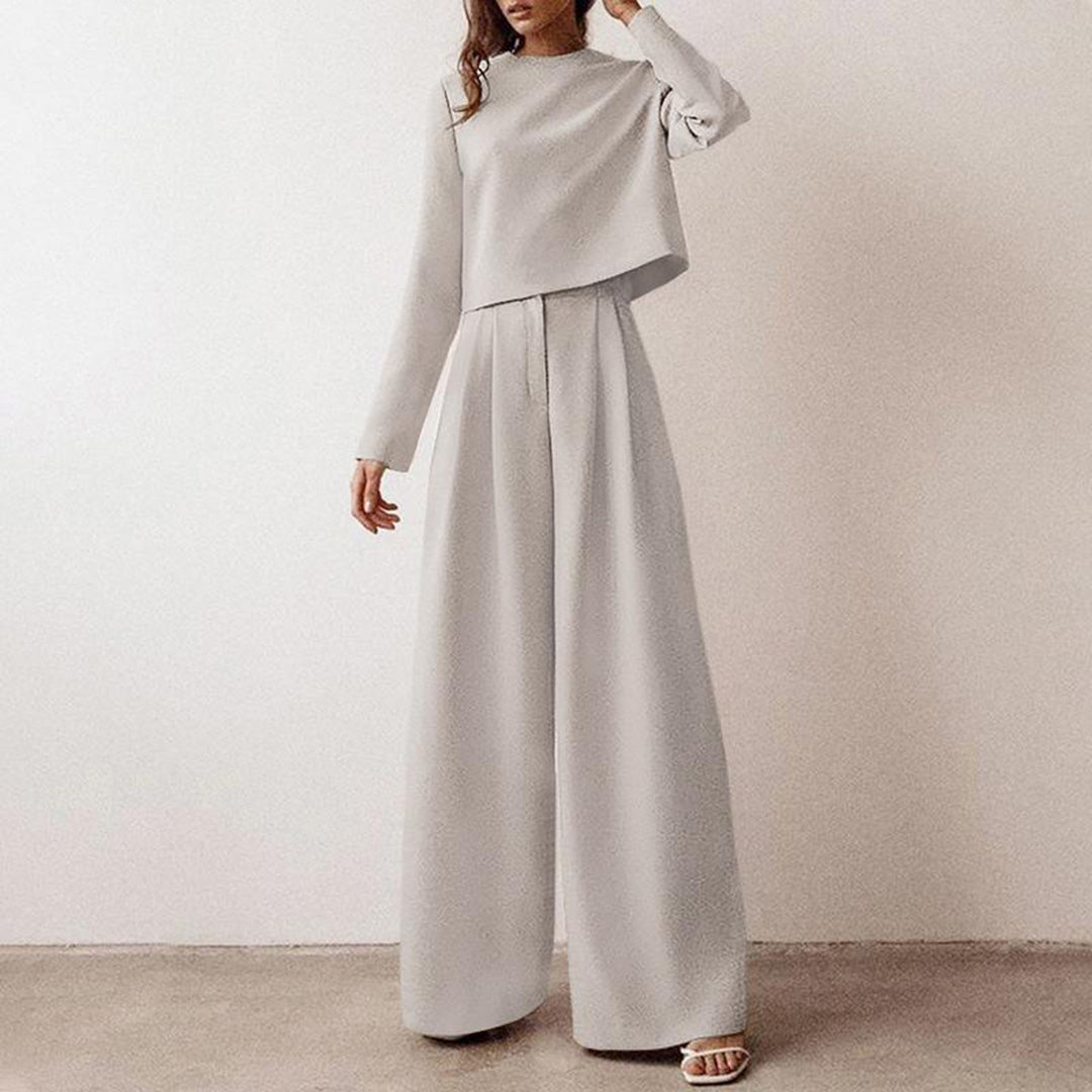 Karina – Ensemble Deux-Pièces Élégant Palazzo pour Femme LuvaParis