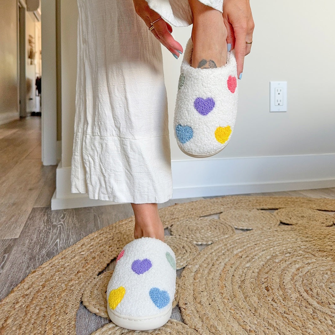 Luvaparis | Colourful Heart Slippers Luvaparis