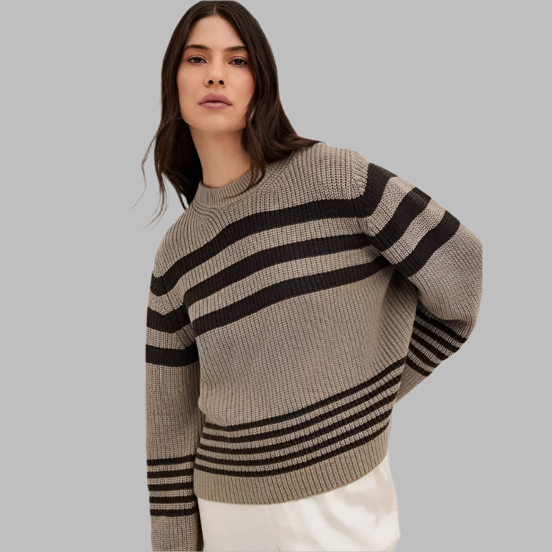 Erica™ | Pull Élégant à Rayures LuvaParis